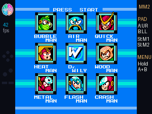 Mega Man 2 Stage Select, Metal Man Intro, and Conveyor Belt Gameplay running on the GitHub Universe 2026 Badge