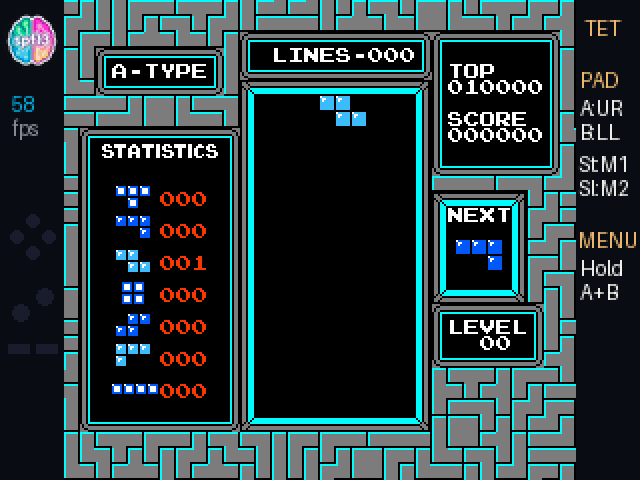 Tetris running at 58 FPS on the GitHub Universe 2026 Badge