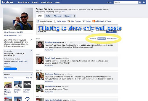 Facebook 2 | Filtering wallposts